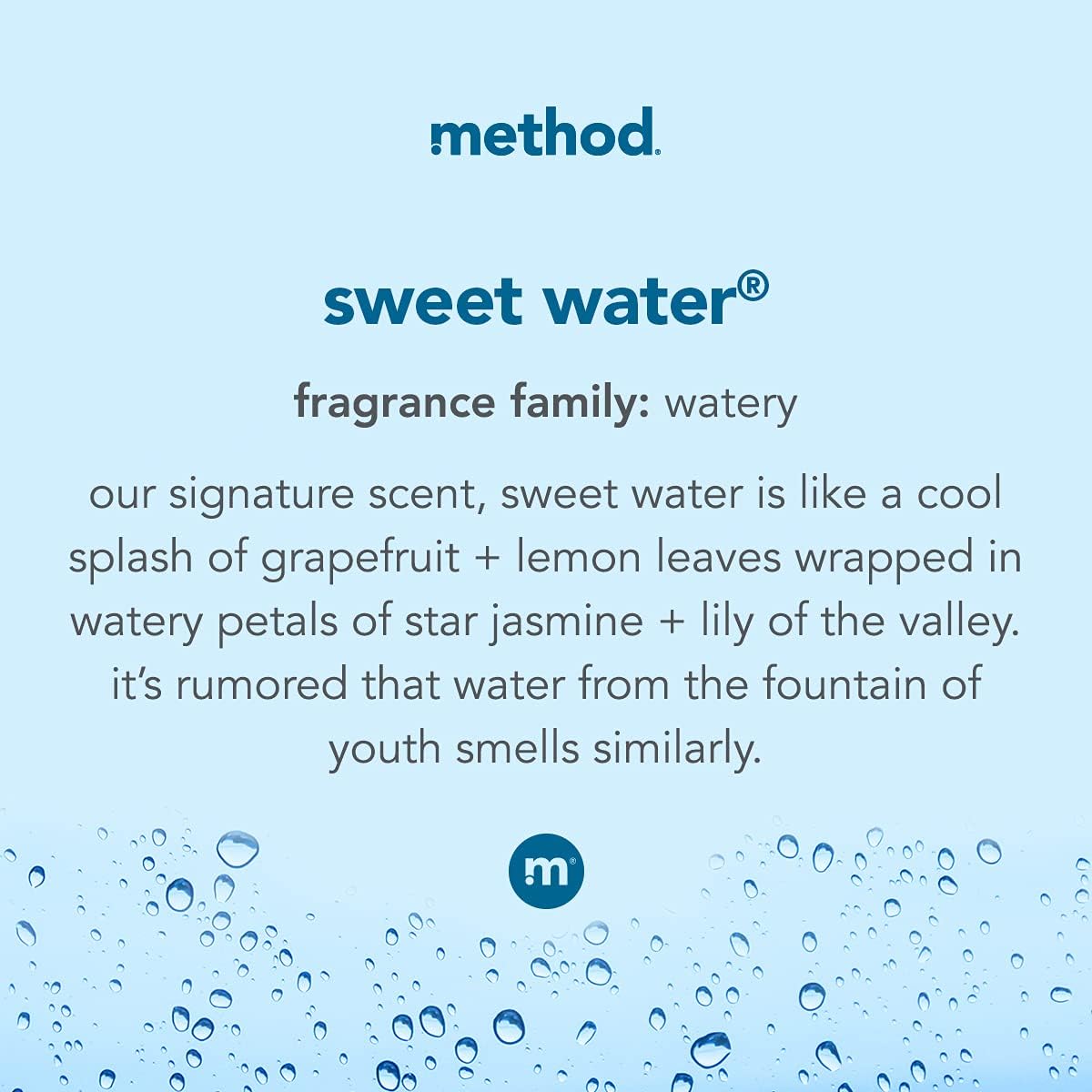 Method Foaming Hand Soap, Biodegradable Formula with Foaming Soap Dispenser Made of 100% Recycled Plastic, Waterfall Scent, 300 ml Soap Pump Bottles, 3 Pack, Clear