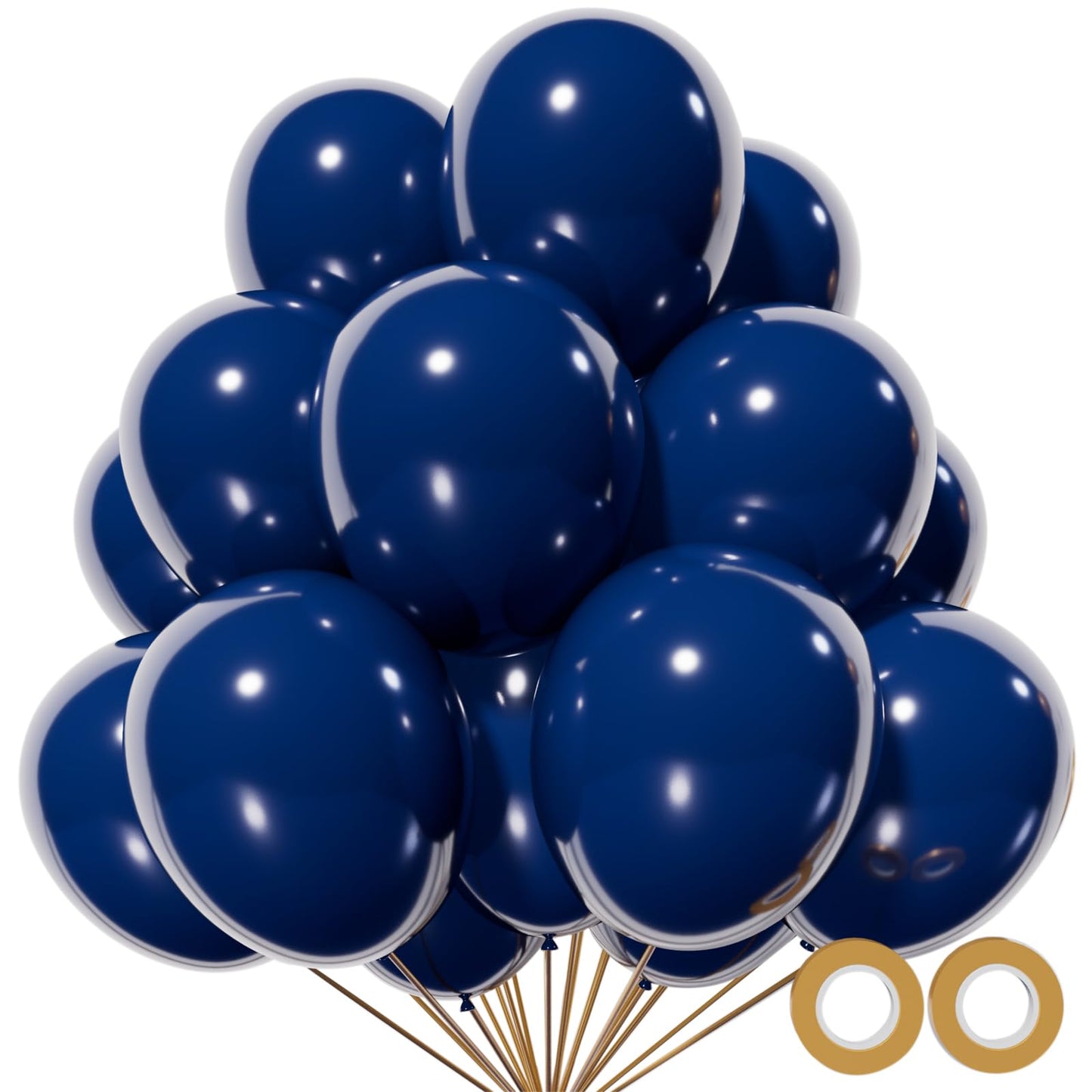 110pcs Black Balloon 12 inch, Black Latex Balloons for Birthday Party Baby Shower Wedding(with 2 Ribbons).