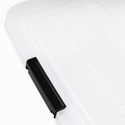 IRIS USA 6-Pack Clip Box with Latching Lids, 18 Quart Craft Storage Bins, Art & Writing Supply Containers for Home, Office & Classroom Organization