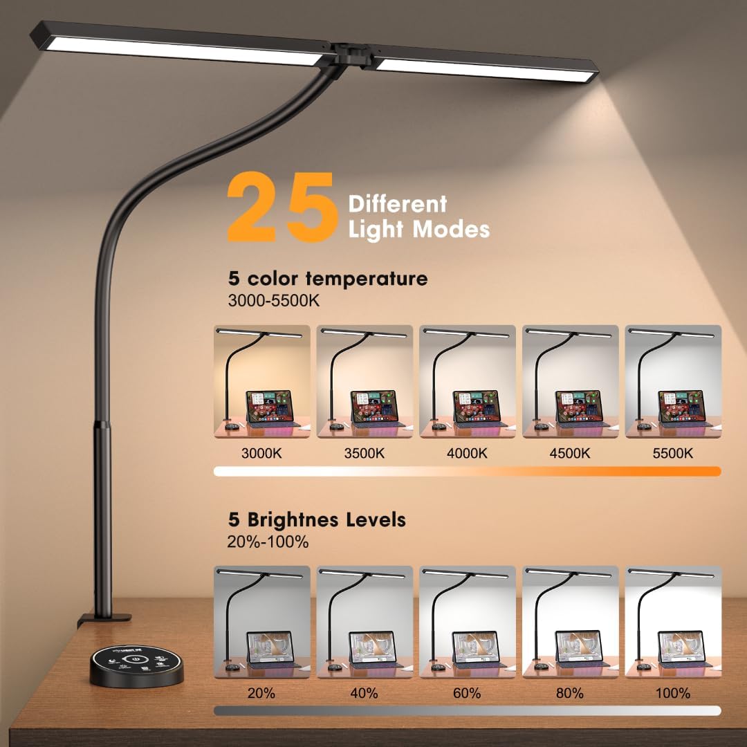 Pzloz Led Desk Lamp Review: A Versatile and Eye-Friendly Lighting Solution