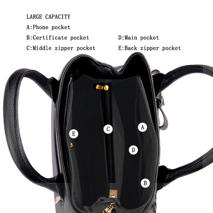 Jeniulet Geldbörsen und Handtaschen für Damen Mode Damen PU-Leder Top-Griff Satchel Schulter Tragetaschen Dunkelgrau 10.2" x 3.9" x 7.9"