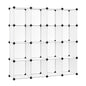 SONGMICS Cube Storage Organizer, Set of 16 Plastic Cubes, Closet Organizers and Storage, Room Organization, Bedroom Living Room, 12.2 x 48.4 x 48.4 Inches, Rustic Brown ULPC442A01