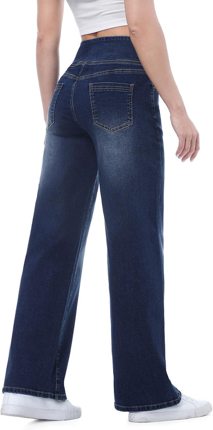 Pull on Wide Leg Jeans for Women