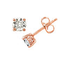 Amazon Essentials Yellow Gold Plated, Platinum or Rose Gold Plated Sterling Silver Infinite Elements Cubic Zirconia Stud Earrings | White, Blue, Green, or Pink Cubic Zirconia