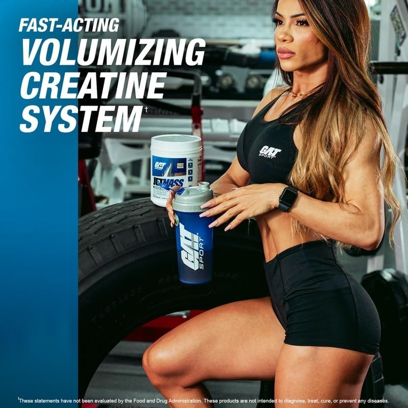 GAT Sport Jet Mass 30 Serve Creatine System, Tropical Ice, 25.4 Oz.