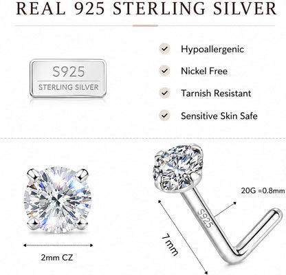 LuckyJewus Sterling Silver Nose Rings: A Subtle yet Luxurious Touch