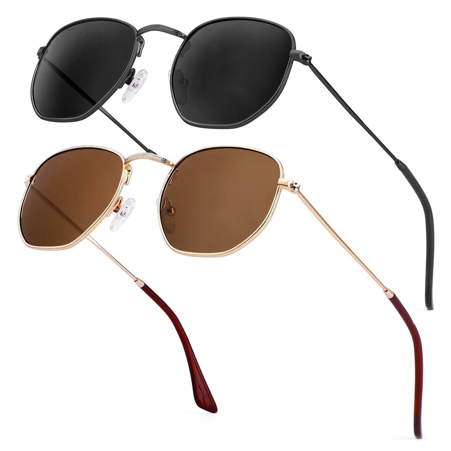B3 (2 Pack) Black/Grey + Gold/Brown (Hexagonal)52 Millimeters