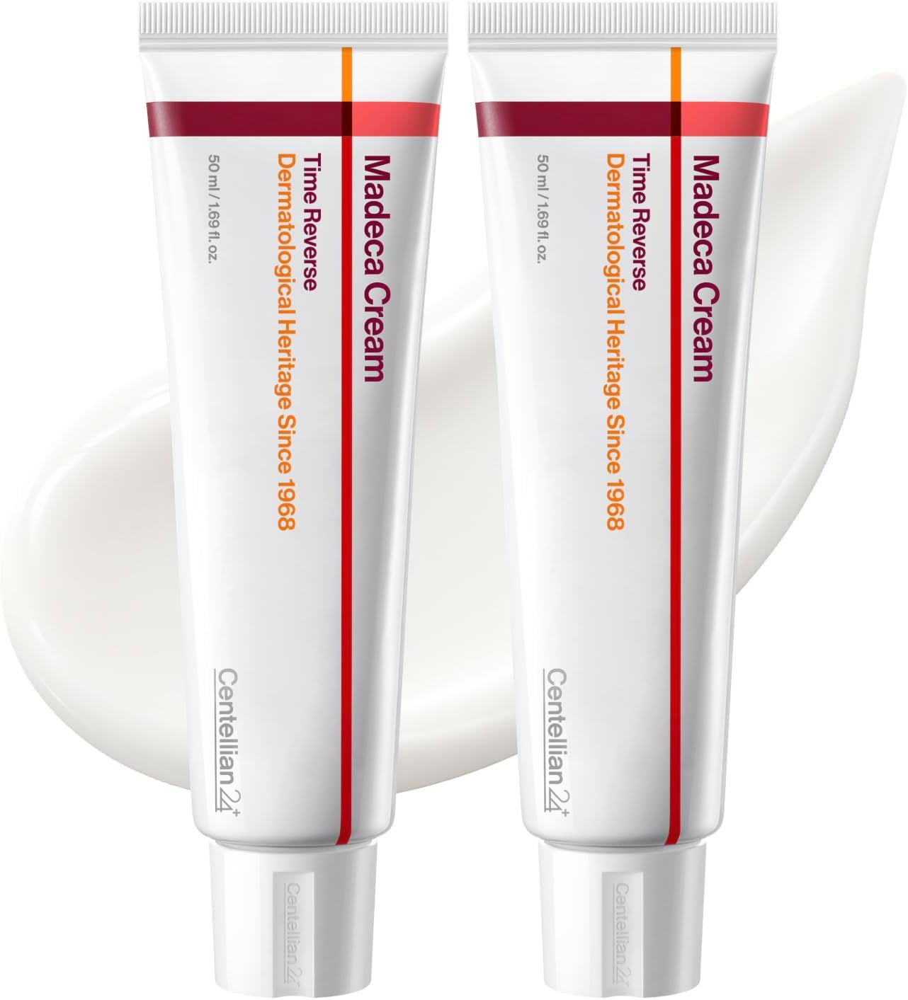 CENTELLIAN 24 Madeca Cream Time Reverse (50ml/1.69fl oz, Pack of 2) Advanced Fast-Absorbing & Nourishing Cream, Hydrates, Reduces Wrinkles, Korean Skin Care, Centella Asiatica