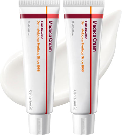 CENTELLIAN 24 Madeca Cream Time Reverse (50ml/1.69fl oz, Pack of 2) Advanced Fast-Absorbing & Nourishing Cream, Hydrates, Reduces Wrinkles, Korean Skin Care, Centella Asiatica