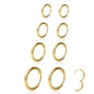 1 Pair 6mm Small Hoop Earrings for Women, Dainty 14K Gold Plated Huggie Hoop Earrings Hypoallergenic Lightweight Cartilage Earrings Set for Multiple Piercings for Sensitive (Gold/1.6mm)