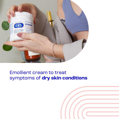 E45 - Dermatological Cream For Dry Skin Conditions ; Non Greasy Emollient ; Hypoallergenic ; 350g