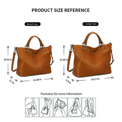 Kattee Damen Weiche Echtleder Tragetasche Schultertasche Handtasche