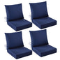 IASEAHK Outdoor Chair Cushions, 24 x 24 Inch Outdoor Cushion for Patio Furniture, Patio Chair Cushion, Waterproof & Fade Resistant Deep Patio Furniture Cushions Set with Handle and Ties, Navy Blue
