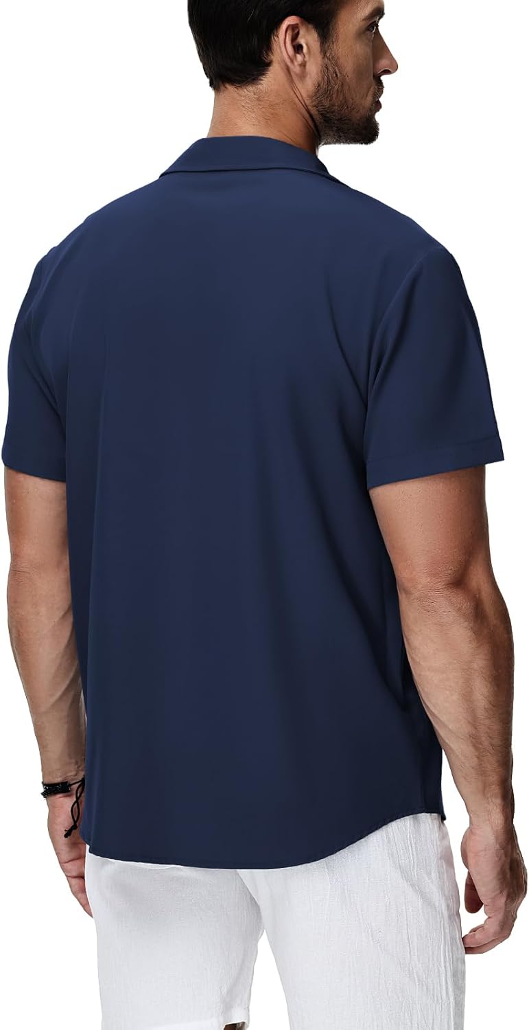 HMIYA Herren Hawaiihemden Kurzarm Button-Up Hemd Herren S-3XL