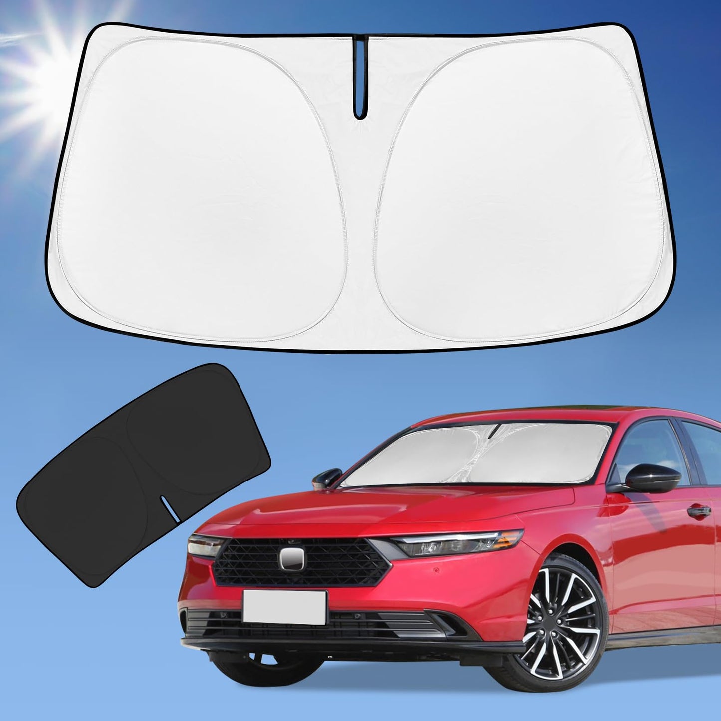 for Toyota Tacoma 2016-2023 2024 2025 2026 Sun Shade Sunshade Windshield Cover - 4 Layers Front Window Shade Custom Fit Tacoma 2Dr 4Dr Pickup Sun Visor 240T Shade Blocks UV Rays Car Accessories