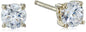 Amazon Essentials Yellow Gold Plated, Platinum or Rose Gold Plated Sterling Silver Infinite Elements Cubic Zirconia Stud Earrings | White, Blue, Green, or Pink Cubic Zirconia