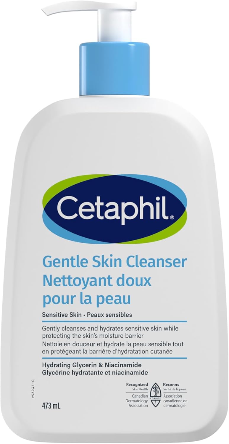 Cetaphil Gentle Skin Cleanser (473ml) - Hydrating Face Wash & Body Wash - Ideal for Sensitive, Dry Skin - Non-Irritating, Fragrance-Free and Dermatologist Recommended