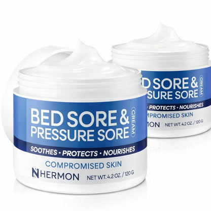 Hermon Bed Sore & Pressure Sore Fast Healing Cream – Skin Care Cream for Compromised Skin, Helps Support Healing of Bed Sores, Pressure Sores, Chafing, Minor Burns & Sunburn