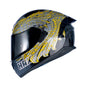 HAX Obsidian Full Face Dual Visor Adult Motorcycle Helmet for Motorbike Street Bike with Pinlock Ready DOT Approved Matte Black Gold L
