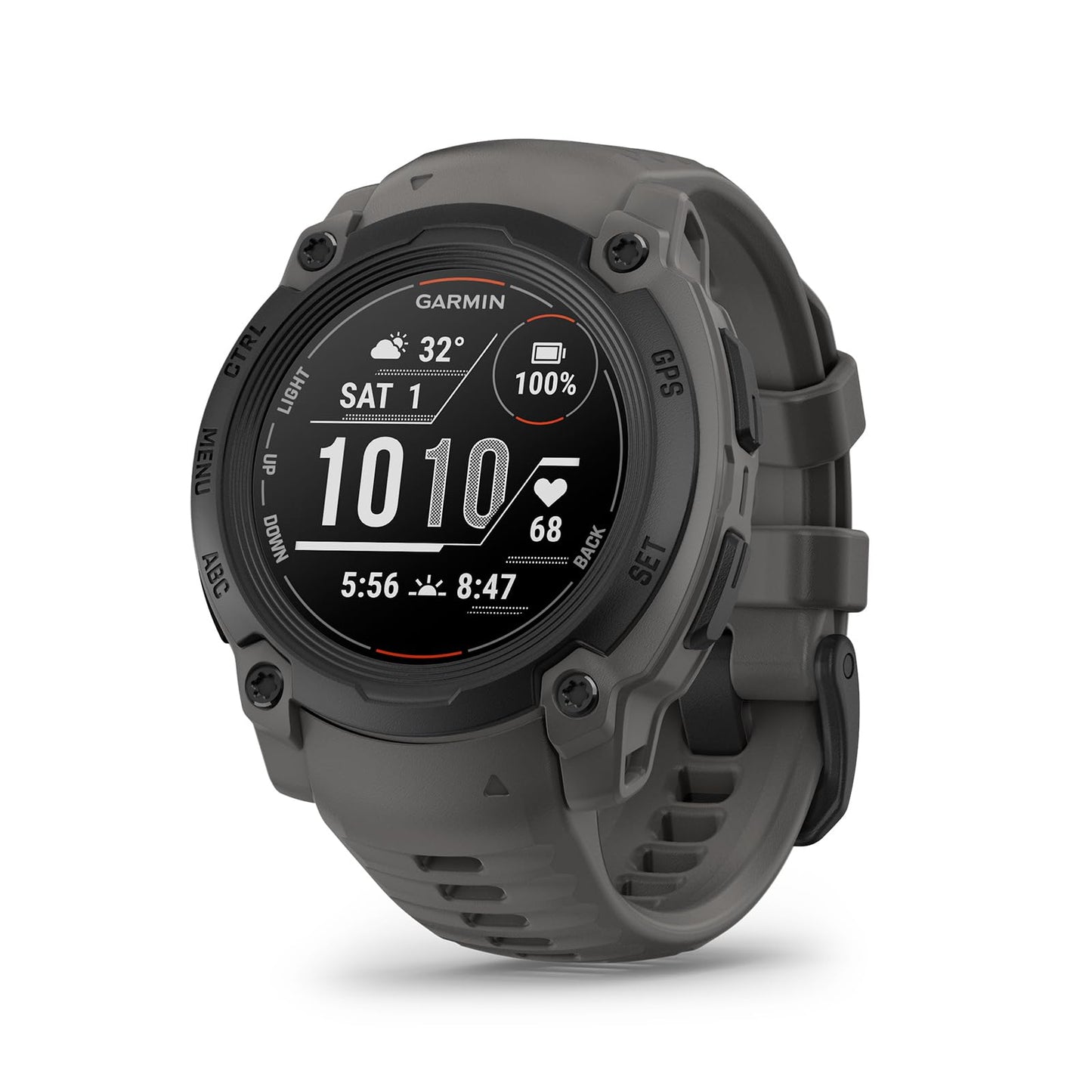 Garmin Instinct® 3 45mm, AMOLED Display, Rugged Outdoor GPS Smartwatch, Metal-Reinforced Bezel, Built-in Flashlight, Up to 18 Days of Battery Life, Black