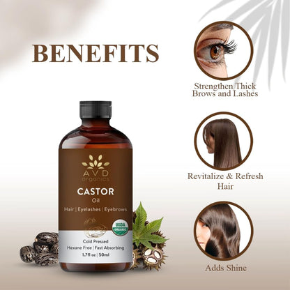 AVD Organics Rosmarinöl für Haarwachstum & Kopfhaut | Mit Biotin angereichert | Haarstärkend, pflegend und voluminös | Mit Jojoba- & Rizinusöl angereichert | GVO-frei 120ml