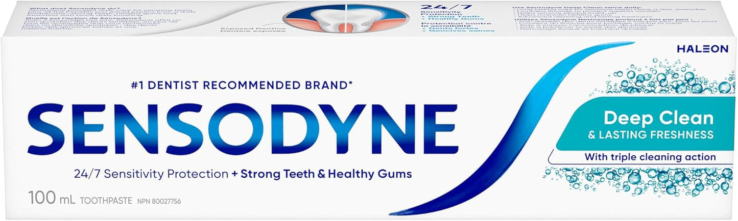 Sensodyne Deep Clean Toothpaste for Sensitive Teeth, 100mL