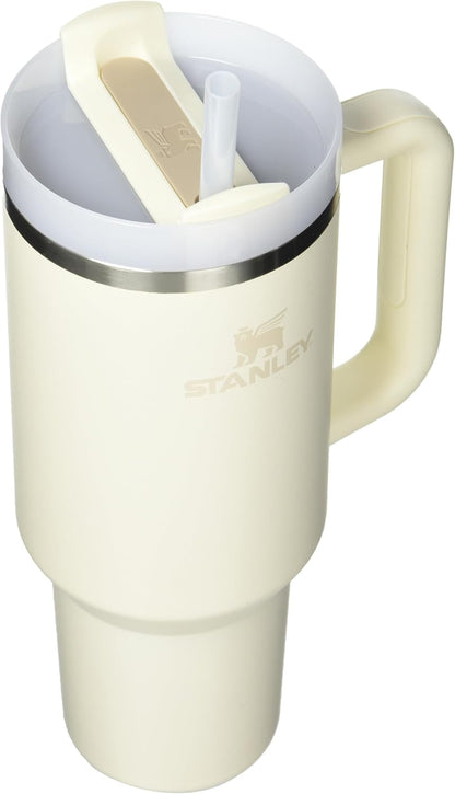 Vaso Stanley Quencher H2.0 con asa y pajita de 40 oz | Tapa Flowstate de 3 posiciones | Compatible con portavasos para viajes | Vaso térmico de acero inoxidable | Sin BPA | Arándano