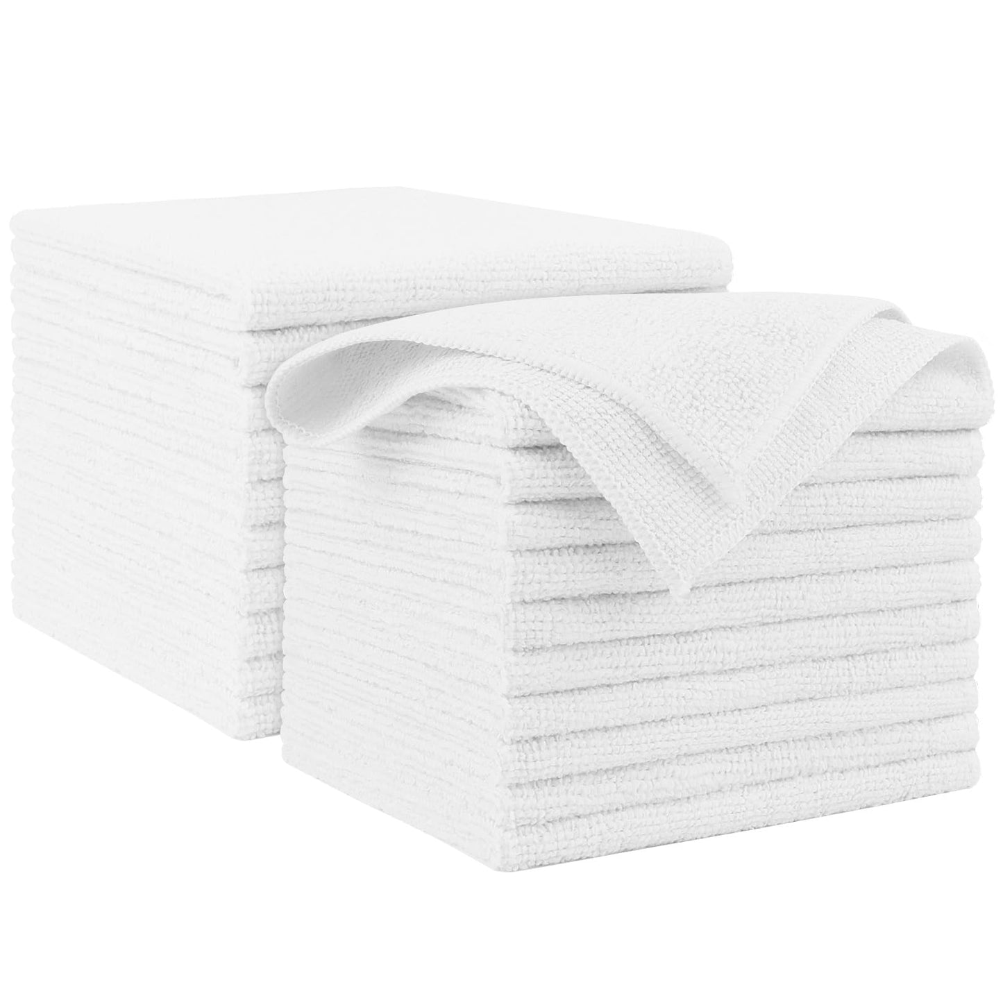 AIDEA Microfiber Cleaning Cloths-50PK, Microfiber Towels for Cars, Premium All-Purpose Car Cloth, Dusting Cleaning Rags, Absorbent Towels for SUVs, House, Kitchen, Window, Gift-12×12"