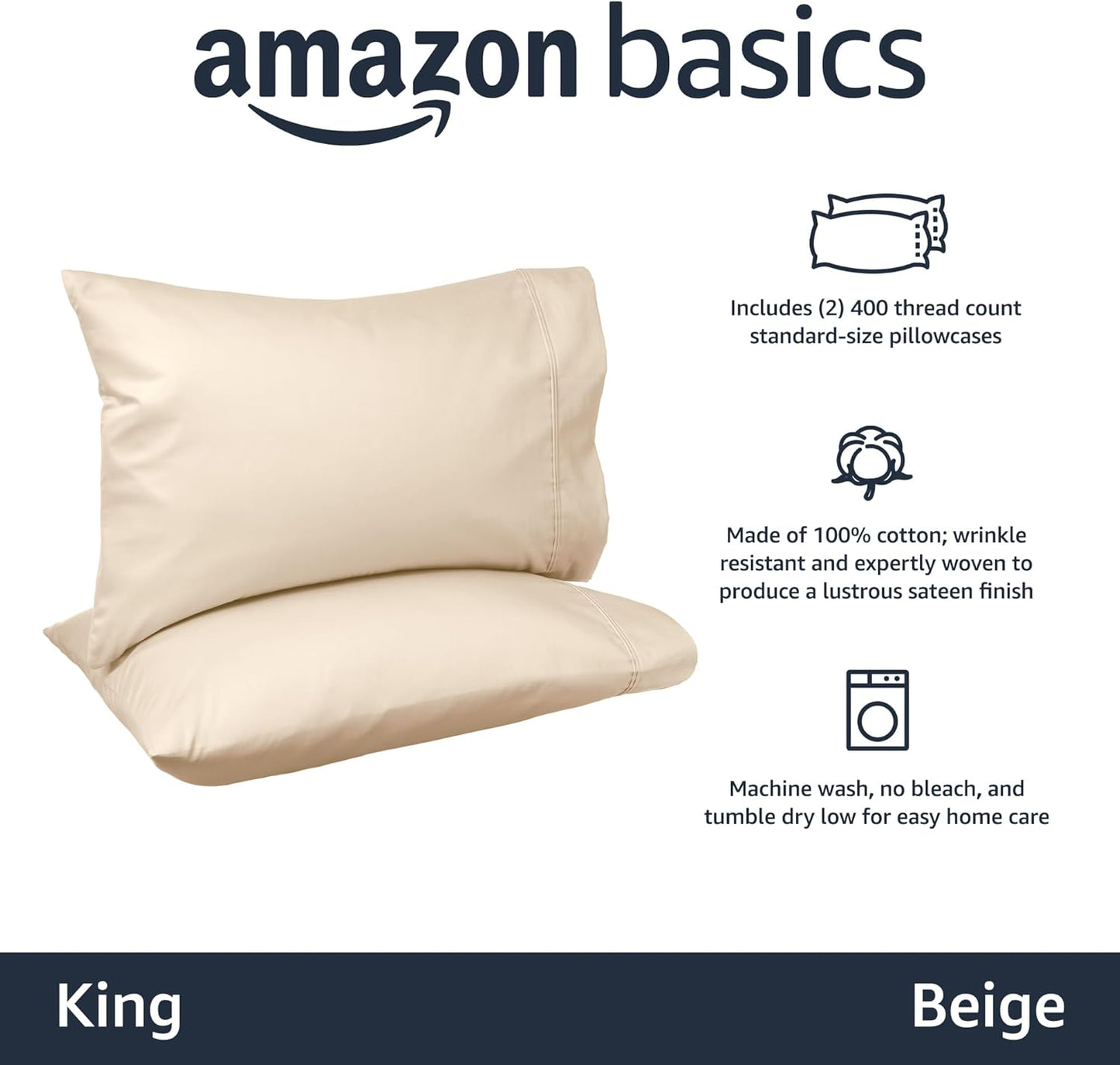 Upgrade Your Bedroom with Amazon Basics 400 Thread Count Cotton Pillow Cases