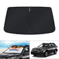 KUST Windshield Sun Shade for 2017-2026 Tesla Model Y/Model 3 Sunshade Accessories (Fit 2025-2026 Model Y Juniper / 2024 Model 3 Highland) Upgraded Foldable Sunshade, Blocks UV Rays Keep Car Cool
