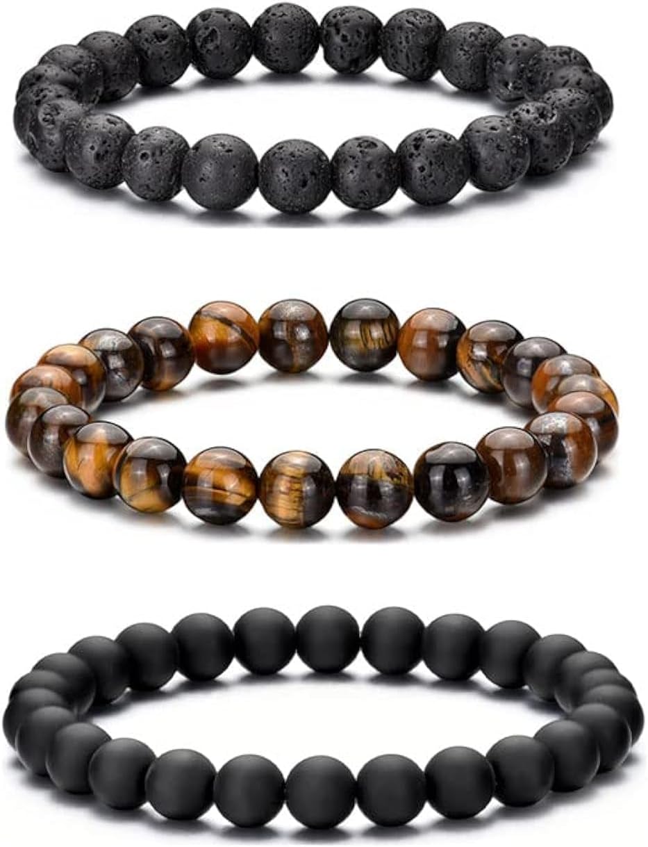 3 Lava, Tigers-eye, Black-onyx