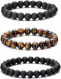 3 Lava, Tigers-eye, Black-onyx