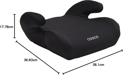 Cosco Kids Topside Leichter, rückengestützter Sitzerhöher, waschbarer Bezug, Schwarz