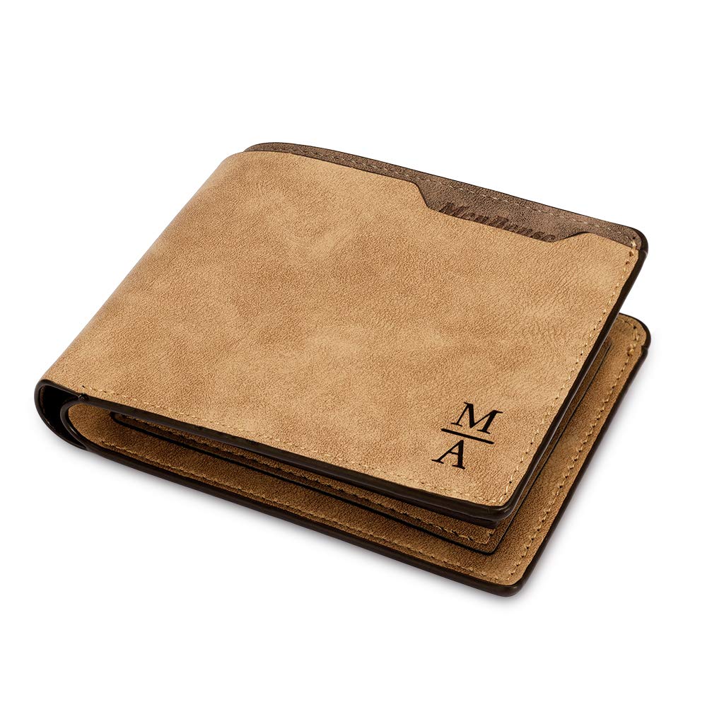 Custom Wallets for Men Personalized Leather Photo Wallet Fathers Day Gift for Dad Boyfriend