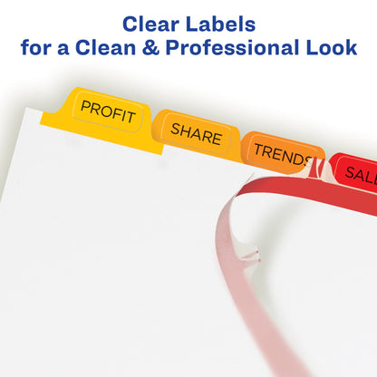 Avery 8 Tab Dividers for 3 Ring Binder, Easy Print & Apply Clear Label Strip, Index Maker Customizable Multicolor Tabs, 25 Sets (11424)