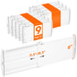 Lifewit 8" Tall 4 Pack Drawer Dividers, 13.8"-22.2" Adjustable Deep Drawer Organizer Clothes, Expandable White Plastic Separators for Dresser, Kitchen, Cabinet, Closet, Office Organization & Storage