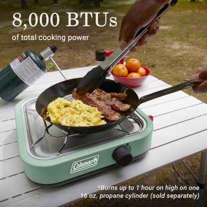 Coleman Cascade 3-in-1 Outdoor Camp Stove, Portable Cooktop with Included Cast-Iron Grill & Griddle Accessories, 24,000 BTUs of Power for Camping, Tailgating, Grilling