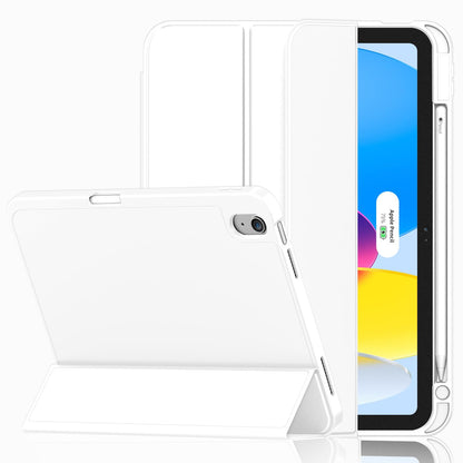 iMieet Case for iPad (A16)/iPad 10th Generation [11-Inch 2025/10.9 Inch 2022], Trifold Stand Smart Cover with Pencil Holder and Soft TPU Back, Supports Touch ID(Black)