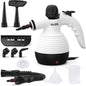 Handheld Steam Cleaner, Steamer for Cleaning, Multipurpose Portable Steam Cleaners for Home Use with Safety Lock and 10 Accessory Kit,The Detailing Tools Remove Grime, Grease, and More (white)