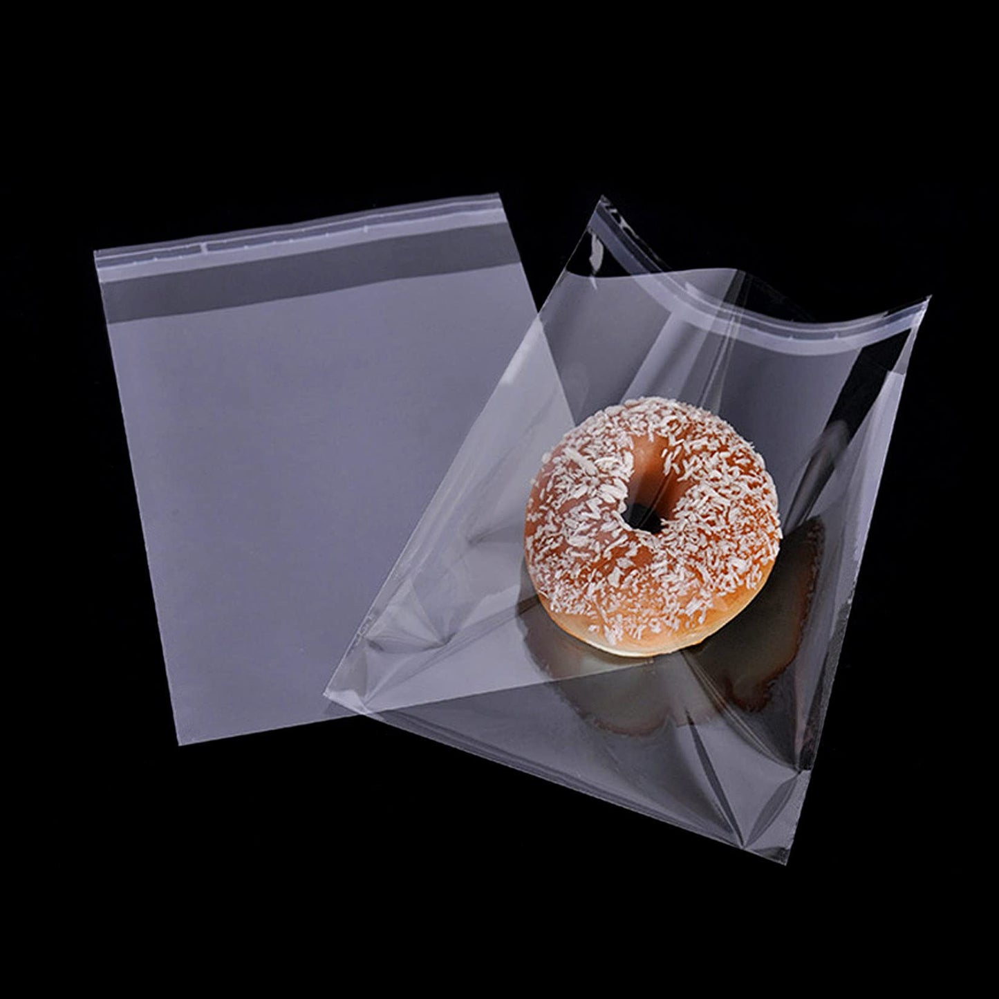 Selbstklebende Zellophanbeutel, 5x7 Zoll Keksbeutel, durchsichtige, wiederverschließbare Zellophanbeutel selbstklebend zum Verpacken von Geschenken, Produkten, 100 Stück