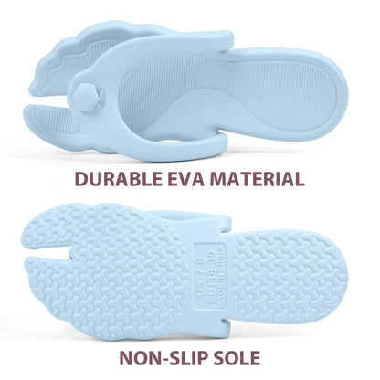 Rosoz Flip Flops for Women Men Foldable Travel Slippers Lightweight Shower Shoes Non-Slip Quick-Dry Bathroom Camp Beach Sandals