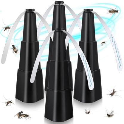 Fly Fans for Tables, Fly Repellent Fan Indoor Outdoor with Holographic Blades, Batteries Powered for Picnic, Party, Restaurant, Kitchen, and BBQ,4 Pack