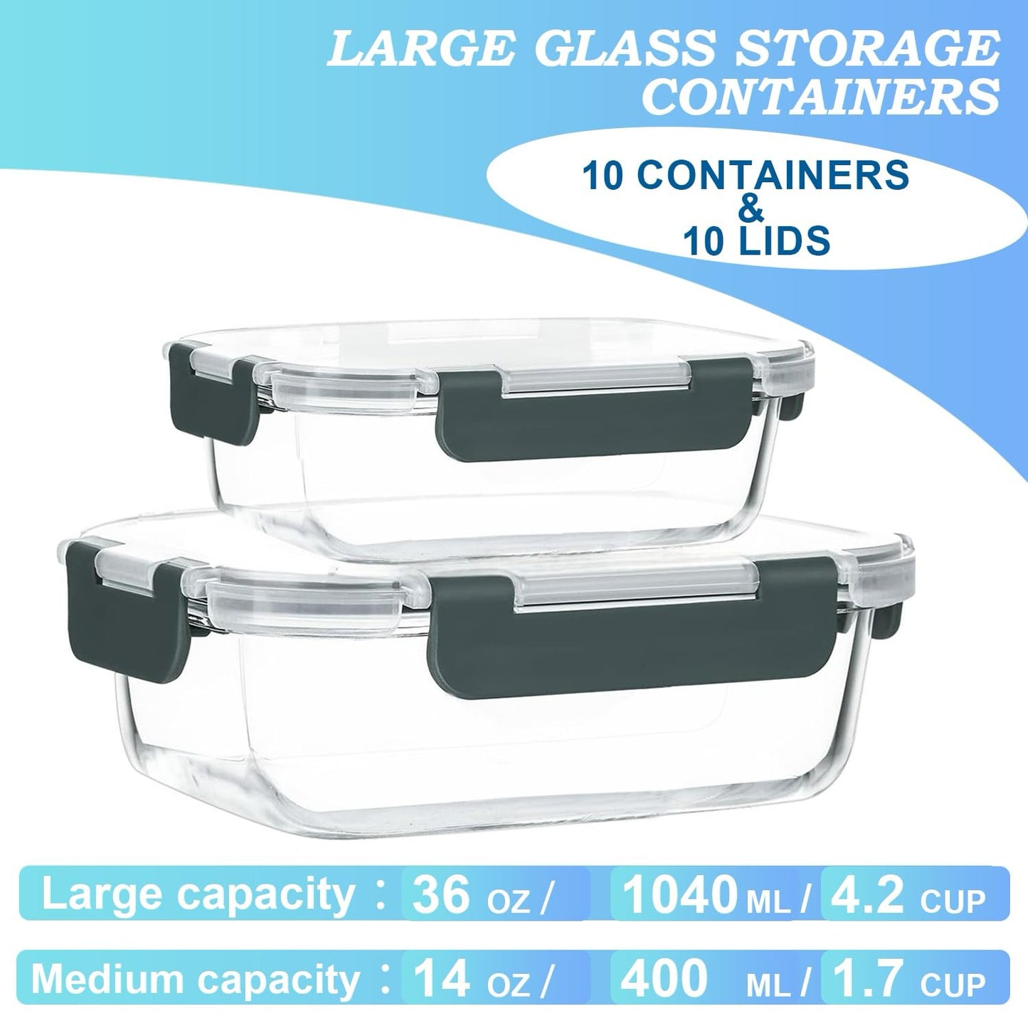 2 Pack Snackle Box –Air Tight Snack Containers with Divided, Lids&Handle –Clear Serving Tray for Fruits, Candy, Nuts –Portable for Travel, Parties, Daily Use (8 Containers Dishwasher Safe)