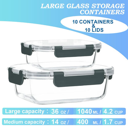 2 Pack Snackle Box –Air Tight Snack Containers with Divided, Lids&Handle –Clear Serving Tray for Fruits, Candy, Nuts –Portable for Travel, Parties, Daily Use (8 Containers Dishwasher Safe)