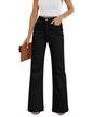 GRAPENT Womens Flare Jeans High Waisted Wide Leg Baggy Jean for Women Stretch Denim Pants