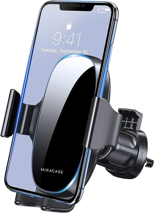 Miracase Phone Holder for Car Vent【2026 Wider Clamp & Metal Hook】 Car Phone Holder Mount for Vent Clip Hand Free Cell Phone Car Mount for iPhone 17 Pro Max 16 15 14 13 12 Samsung S25 Car Accesorries