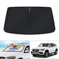 KUST Windshield Sun Shade for 2017-2026 Tesla Model Y/Model 3 Sunshade Accessories (Fit 2025-2026 Model Y Juniper / 2024 Model 3 Highland) Upgraded Foldable Sunshade, Blocks UV Rays Keep Car Cool