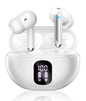 Wireless Earbuds, Bluetooth 5.4 Headphones with 50H Playback, Deep Bass Stereo Ear Buds Clear Calls with LED Power Display, Wireless Headphones with Noise Cancelling Mic for Phone/Laptop, Carbon black