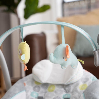 Ingenuity ConvertMe 2-in-1 Kompakte tragbare automatische Babyschaukel & Babysitz, batteriebetriebene Vibrationen, Naturgeräusche, 0-9 Monate 2,7-9 kg (Raylan)