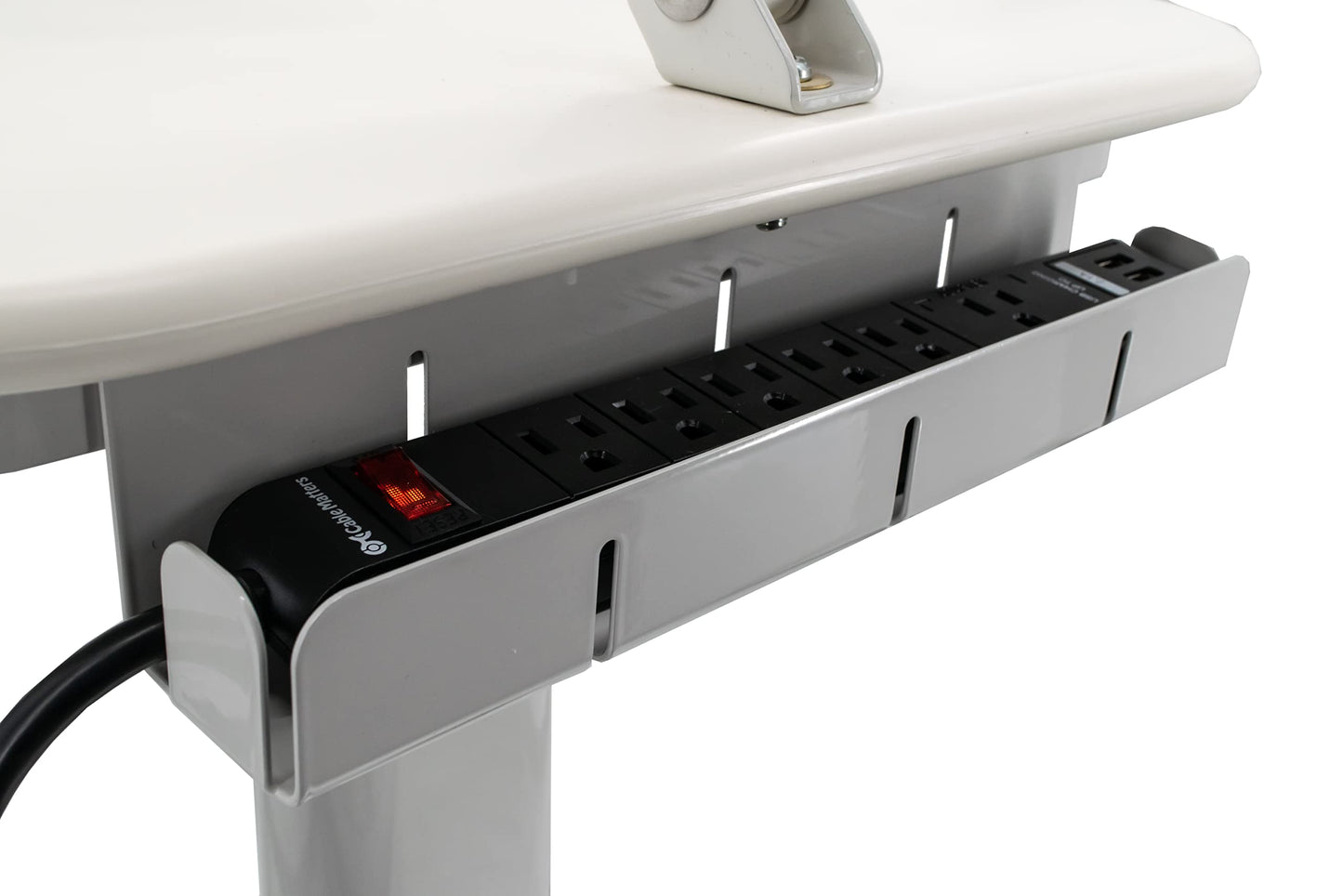 Rolling Medical Workstation – CTA Height Adjustable Mobile Secure Medical Workstation Cart for iPad 10th Gen 10.9" - 7/8/9 Gen 10.2”- Pro 11” - Air 4 - Galaxy Tab S3 - White (QPAD-HRSW)